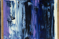 Nacht, Acryl auf Leinwand, 30x40 und je 2 x 20x30, 2018