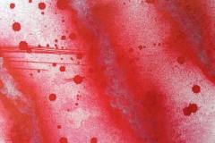 Studie in rot, Acryl auf Malkarton 24x30, 2018